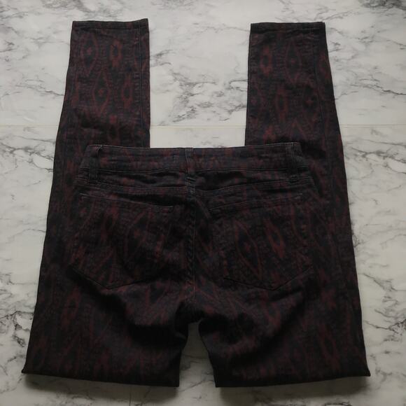 The Kooples Aztec Print Stretch Red Skinny Jeans - Picture 5 of 9